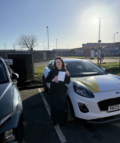 Tori-Driving-Test-Passed